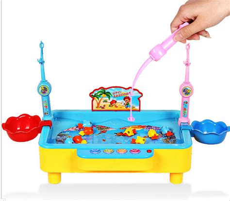 Electric Fishing Game Toy With Sound And Music Multifunctional Wooden