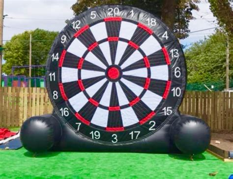 Inflatable Football And Dart Board Chester Bouncy Castle Hire