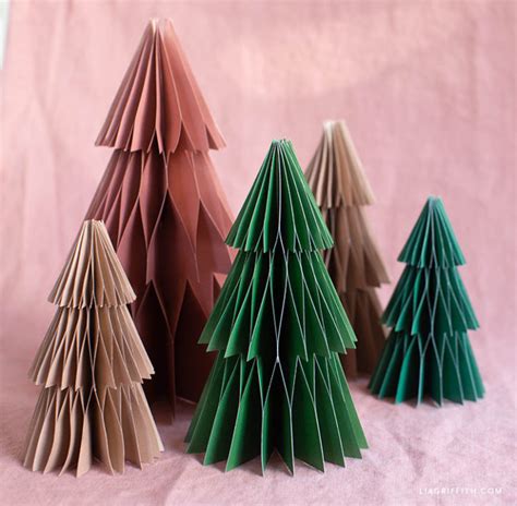 Frosted Paper Honeycomb Trees For Holiday Mantel Lia Griffith