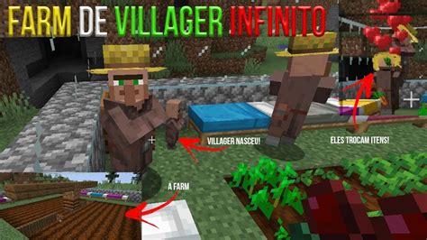 Como Fazer Farm De Villager No Minecraft Aldeão Infinito Tutorial