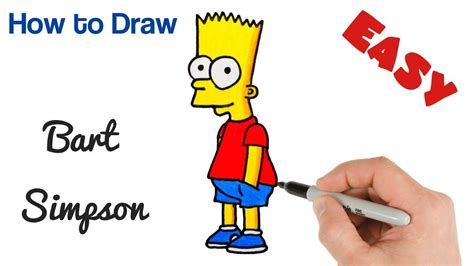 How To Draw Bart Simpson Bart Simpson Easy Draw Tutorial Youtube