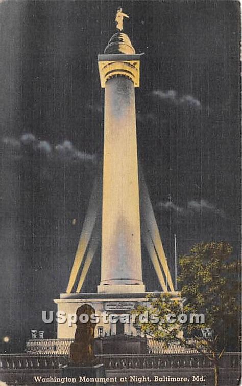 Washington Monument Baltimore Maryland Md Postcard