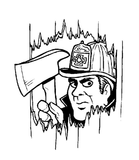 kleurplaten en zo » Kleurplaten van brandweer