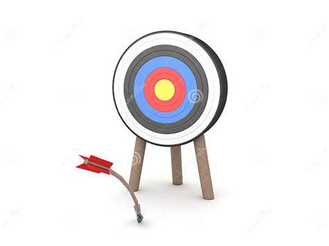 3d Rendering Of Arrow Missing The Target Stock Illustration