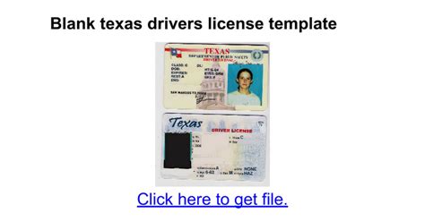 Blank Texas Drivers License Template Drivers License Templates New Drivers