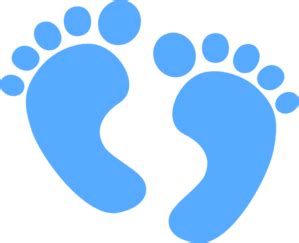 Download Baby Feet - Blue Clip Art at Clker.com - vector clip art ...