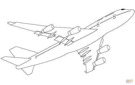 Disegno Di Boeing 747 400 Da Colorare Disegni Da Colorare E Stampare
