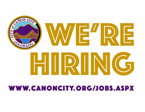 Cañon City, Colorado on Twitter: "The City has two new open positions