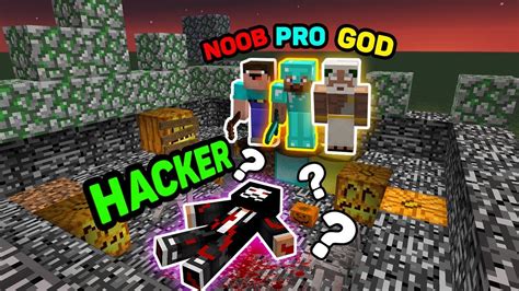 Minecraft Noob Vs Pro Vs Hacker Vs God Who Killed Hacker Challenge