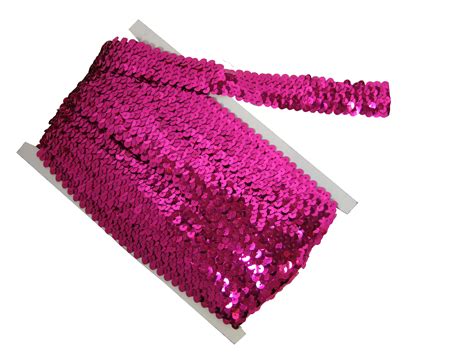 Stretch Sequin Trim Pink 10m Art And Craft Factory