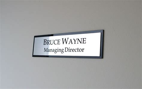 10x40cm Personalised Office Wall Name Plate Custom Engraved Sign