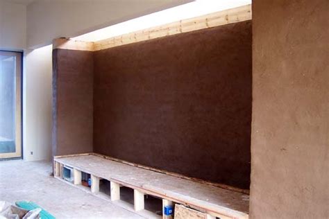First Coat Plaster Adobe Wall Earthen Touch Natural Builders