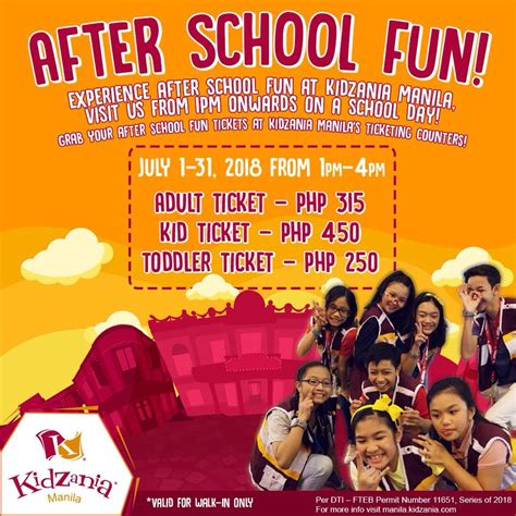 Also, you may use this kidzania coupon code to enjoy additional discounts. Manila Shopper: KidZania After School Fun Weekday Promo ...