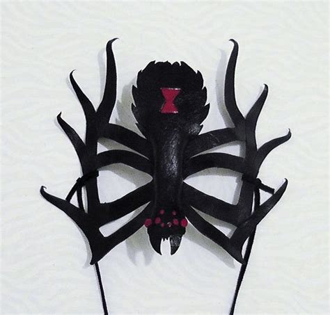 Black Widow Spider Mask Leather Mask Black Widow Spider Widow