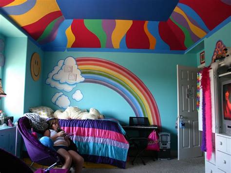A mural that i painted at my sister's flea market that was once an old walmart. Rainbow Hippy Kid's Bedroom | Mural - Danville, CA | My ...