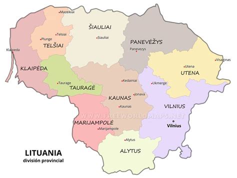 Mapa De Lituania