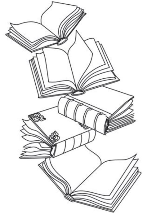 Bookcase Blank Coloring Pages