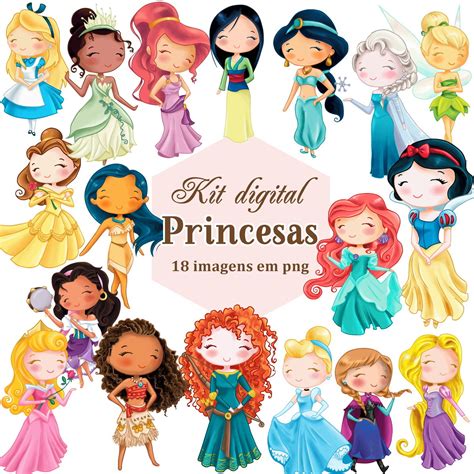 Kit Digital Princesas Da Disney Cod 36 Elo7