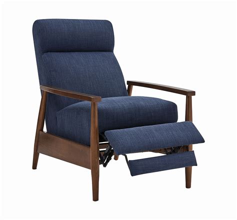 Navy Blue Push Back Recliner Coaster Furniture Furniture Cart