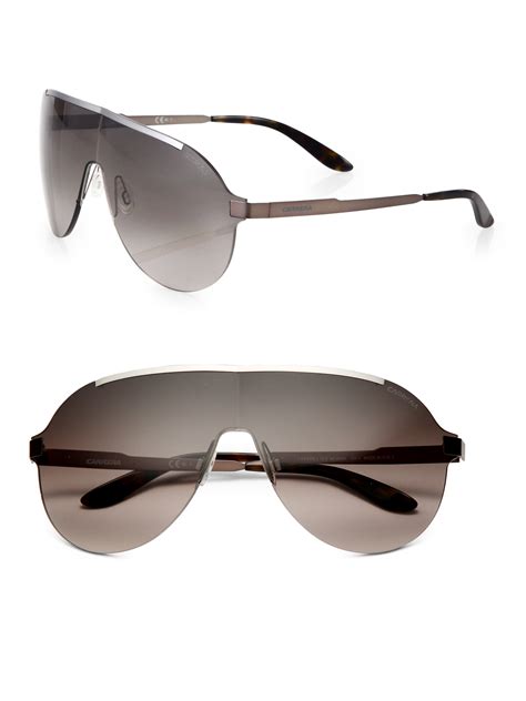 Carrera Rimless Metal Aviator Sunglasses In Gray For Men Grey Lyst