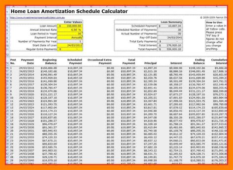Mortgage Amortization Calculator Extra Payments Spreadsheet — Db