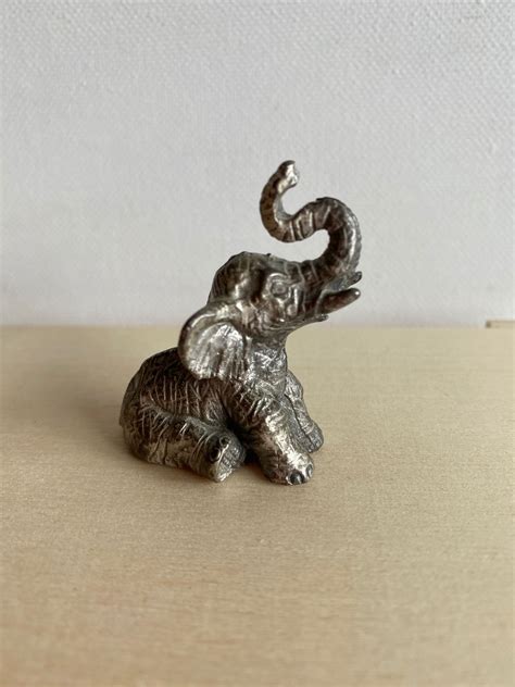 Pewter Elephant And Pewter Horse Small Pewter Animals Etsy Elephant