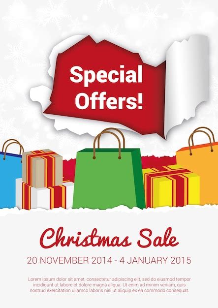 Free Vector Christmas Sale Template Vector