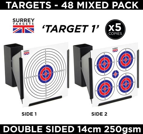 Mix Cm Air Rifle Pistol Gun Bb Airsoft Shooting Bullseye Card Targets
