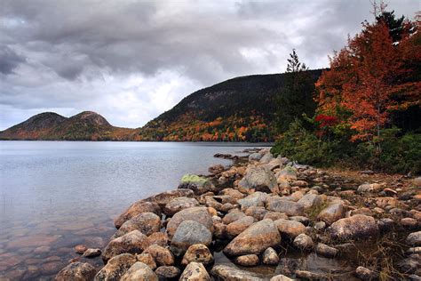 Autumn Storm At Jordan Pond Photograph By Dave Sribnik Fine Art America