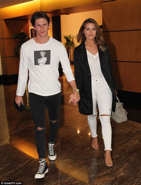 TOWIE S Jake Hall And Chloe Lewis Step Out In His N Hers Jeans In