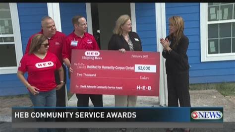 Heb Employees Donate Award To Community