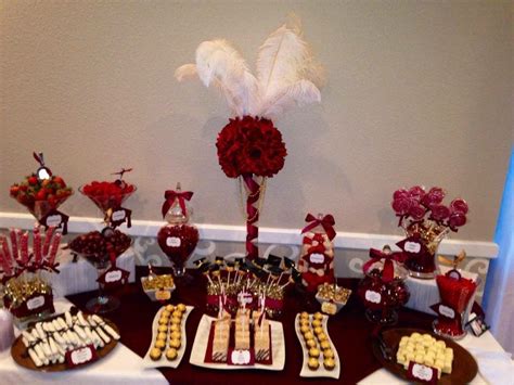 maroon white and gold graduation candy buffet table quinceanera decorations quinceanera party