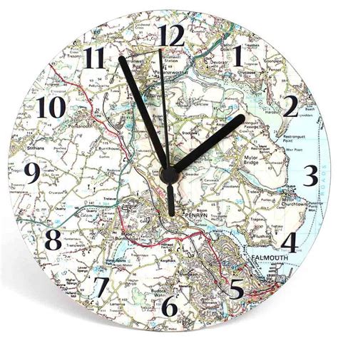 Original Personalised Map Clock 