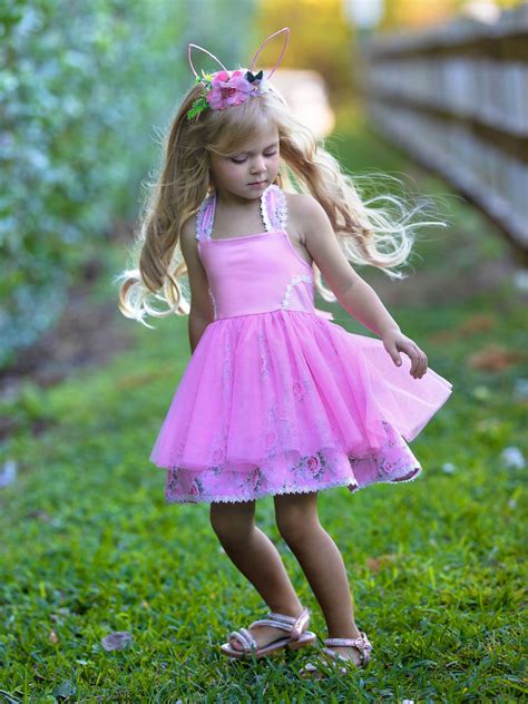 Mia Belle Girls Easter Dresses Bunny Embroidered Tulle Dress