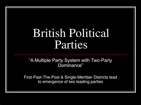 Ppt British Political Parties Powerpoint Presentation Free Download