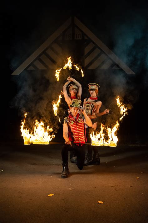 the greatest showman fire show roaming acts fire shows stilt walkers and circus performers