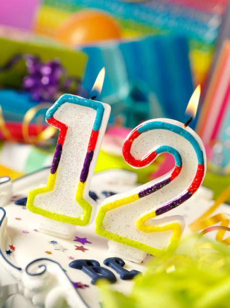 Number 12 Birthday Cake Candle Stock Photos Pictures And Royalty Free
