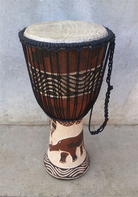 Carved Djembe Drumdjembe Drum Music Instrument Africa Etsy