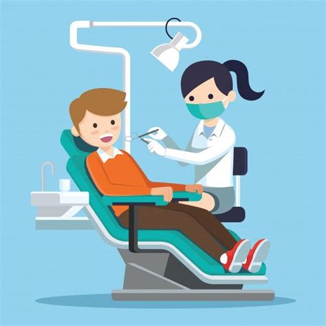Dentista Doctor Examinando Paciente Vector Premium Dentista