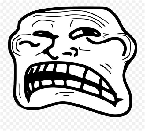 Trollface Sad Troll Face Png Emojitroll Emoji Free Transparent