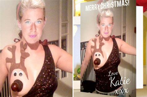 Katie Hopkins Goes Semi Topless On Mock Up Christmas Card Daily Star