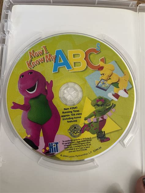 Barney Now I Know My Abcs Lets Play School Dvd 45986313850 Ebay
