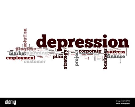 Depression Word Cloud Stock Photo Alamy