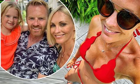 Jenni Falconer 43 Shows Off Her Sensational Physique In A Skimpy Red