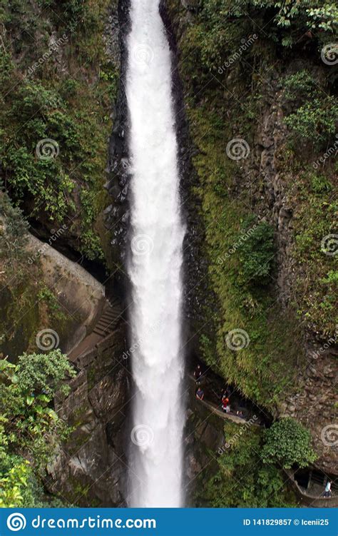 Pailon Del Diablo Waterfall Stock Image Image Of River Latin 141829857