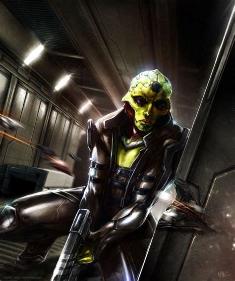 Thane Krios In A Gun Fight By French Artist Madec Brice