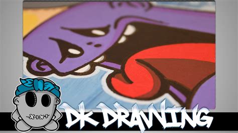 How To Draw A Graffiti Character On Canvas 7 Youtube