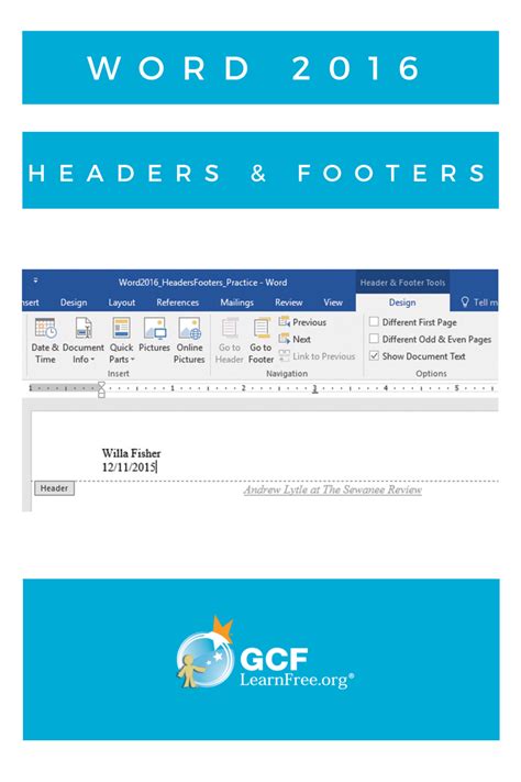 Learn All About Using Headers And Footers In Word 2016 So You Can