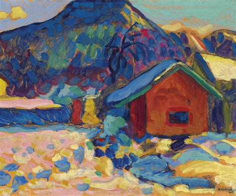 Wassily Kandinsky — Winter Study With Mountain 1908
