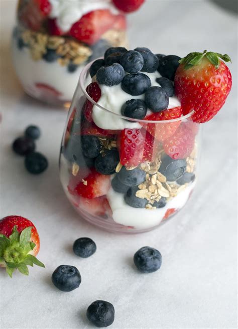 Red White And Blue Fruit Parfait